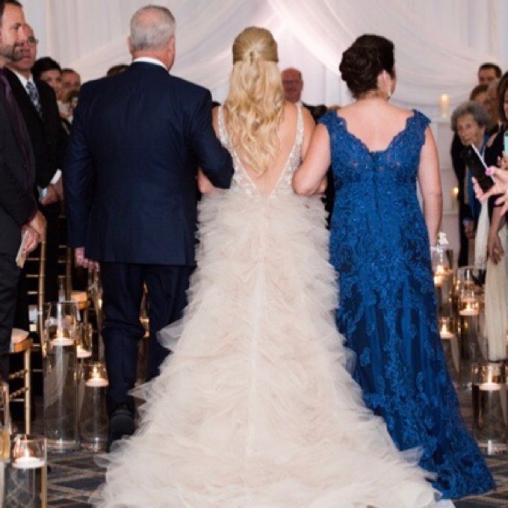 Ivonne D Mon Cheri blue Mother of the Bride dress